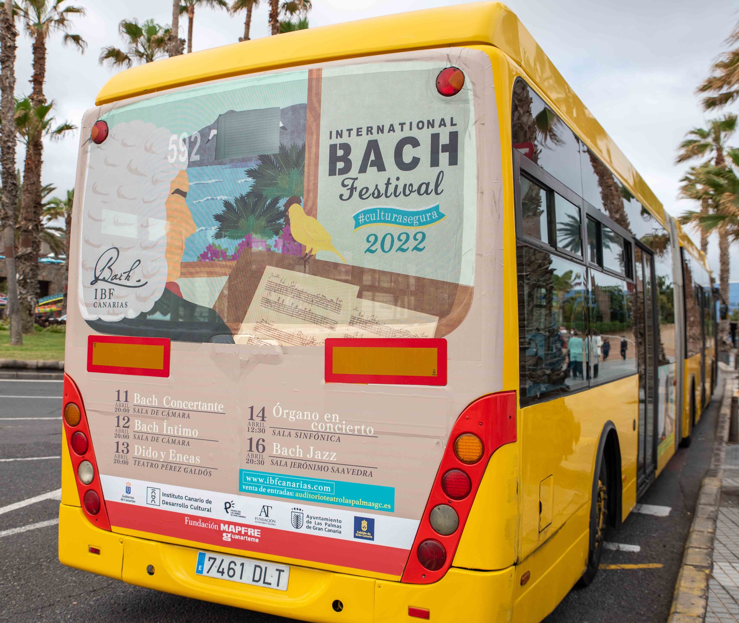 La guagua del IBF ya rueda por la ciudad de Las Palmas de Gran Canaria